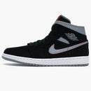 Jordan 1 Mid Black Particle Grey Gym Red