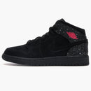 Jordan 1 Mid Black Rush Pink White Splatter (gs)