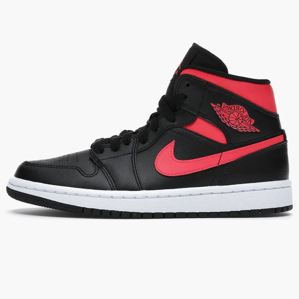 Jordan 1 Mid Black Siren Red (women's)