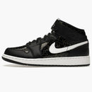 Jordan 1 Mid Black Speckle (gs)