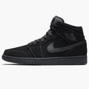 Jordan 1 Mid Black Black White