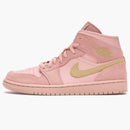 Jordan 1 Mid Coral Gold