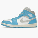 Jordan 1 Mid Dark Powder Blue White Sail Neutral Grey (women's)