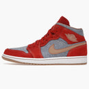 Jordan 1 Mid Denim Red
