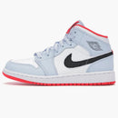 Jordan 1 Mid Half Blue Polka Dot Swoosh (gs)