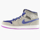 Jordan 1 Mid Matte Silver Laser Purple