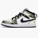 Jordan 1 Mid Metallic Gold Black White (ps)