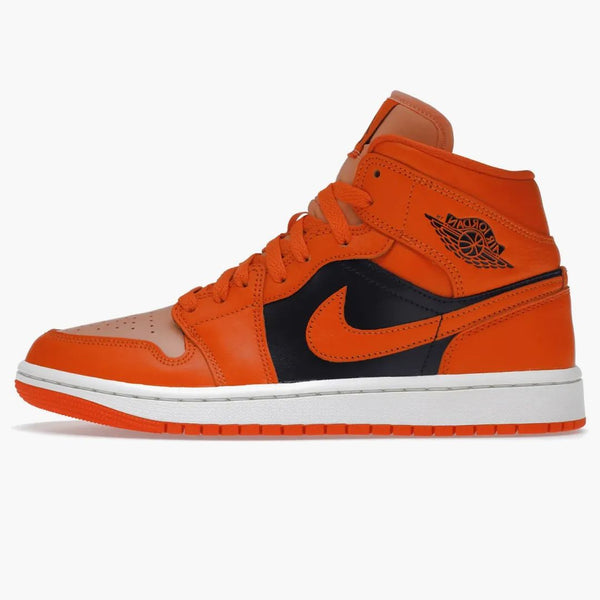 Jordan 1 Mid Se Rush Orange Crimson Bliss (women's)