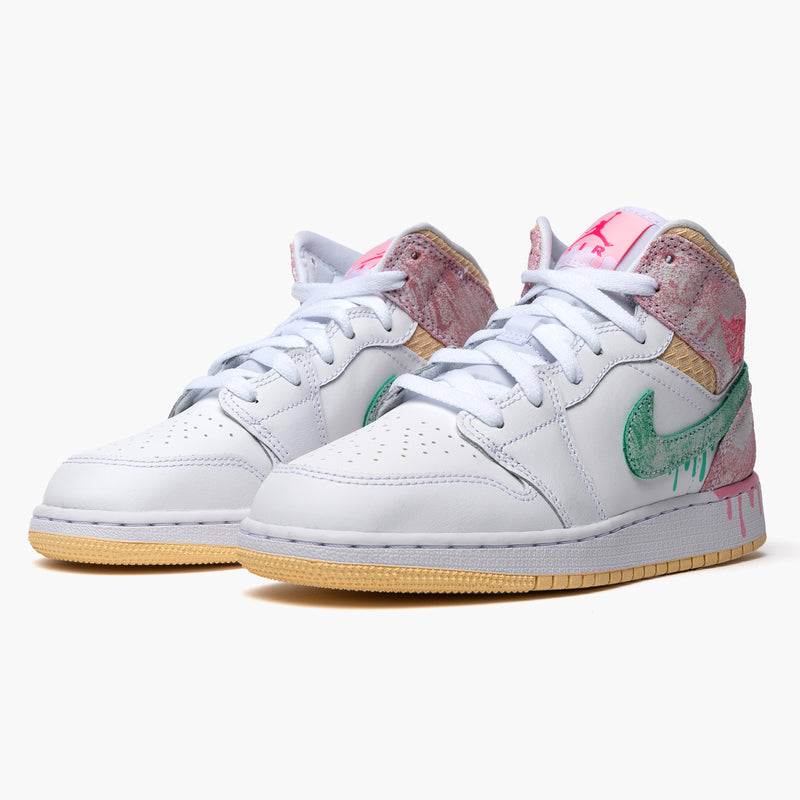 Air Jordan 1 Mid Paint Drip Seitenansicht