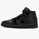 Jordan 1 Mid Patent Triple Black (women's)