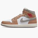 Jordan 1 Mid Rattan White College Grey