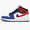 Jordan 1 Mid Rush Blue University Red (gs)