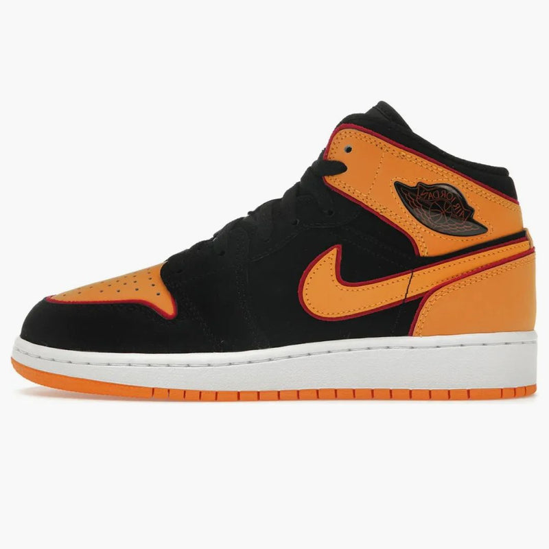 Jordan 1 Mid Se Black Vivid Orange (gs)