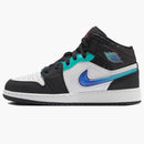 Jordan 1 Mid Se Black White Hyper Jade (gs)