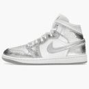 Jordan 1 Mid Se Metallic Silver (women's)