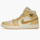 Jordan 1 Mid Se Pale Vanilla Metallic Gold (women's)