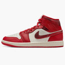 Jordan 1 Mid Se Red Cracked Leather (women's)