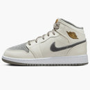Jordan 1 Mid Se Sail Metallic Gold Flat Pewter (gs)