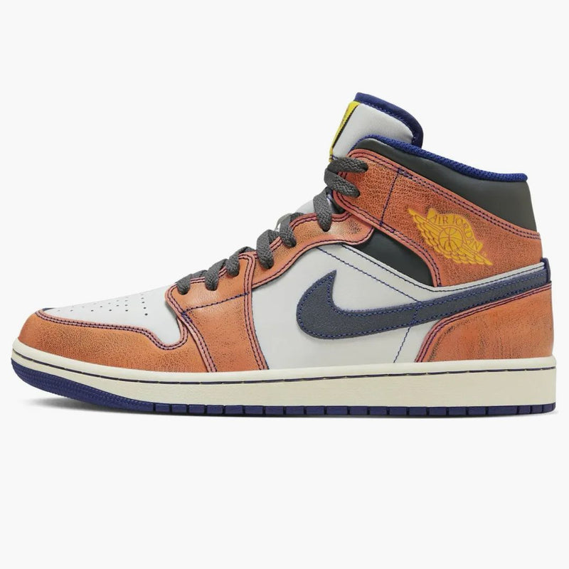 Jordan 1 Mid Se Summit White Crimson Bliss Deep Royal Blue Iron Grey