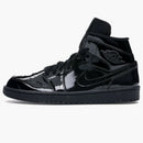 Jordan 1 Mid Se Triple Black Patent (women's)