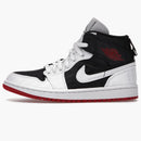 Jordan 1 Mid Se Utility Canvas White Black Gym Red (women's)