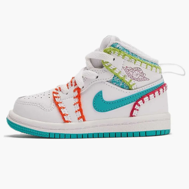 Jordan 1 Mid Se Washed Teal Rush Pink (td)