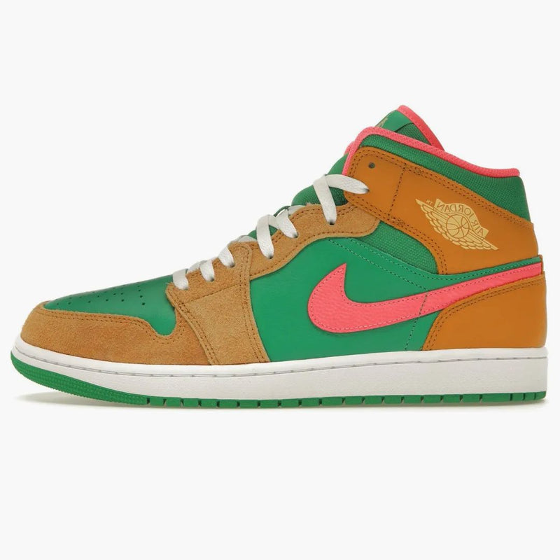 Jordan 1 Mid Se Wheat Watermelon