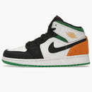 Jordan 1 Mid Se White Laser Orange Lucky Green (gs)