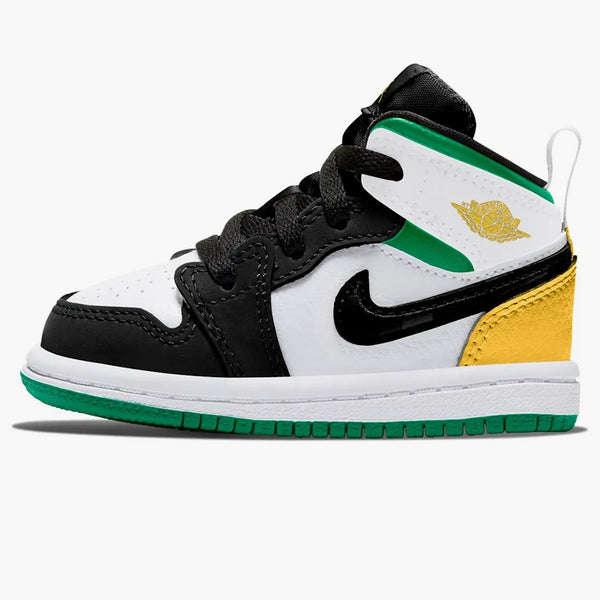 Jordan 1 Mid Se White Laser Orange Lucky Green (td)