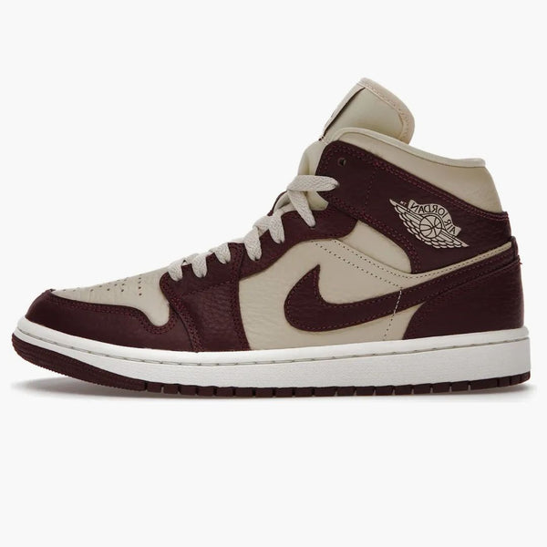 Jordan 1 Mid Se Split Beach Cherrywood Red (women's)