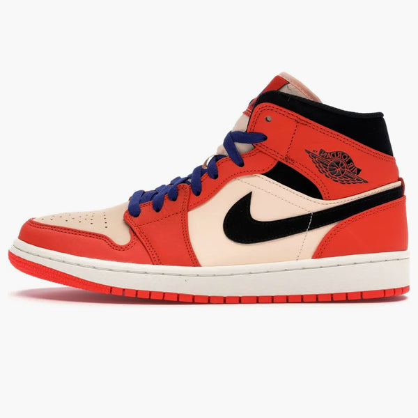 Jordan 1 Mid Team Orange Black