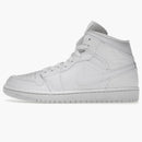 Jordan 1 Mid Triple White