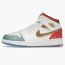 Jordan 1 Mid Sneaker School Nc To Chicago (gs)