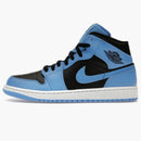 Jordan 1 Mid University Blue Black