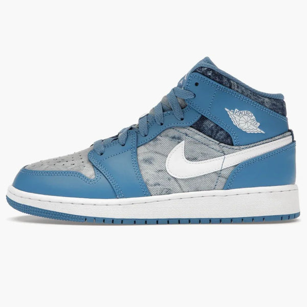 Jordan 1 Mid Washed Denim (gs)