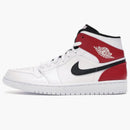 Jordan 1 Mid White Black Gym Red