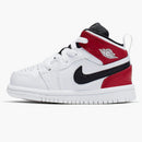 Jordan 1 Mid White Black Gym Red (td)