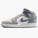 Jordan 1 Mid White Medium Cool Grey (gs)