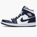Jordan 1 Mid White Metallic Gold Obsidian
