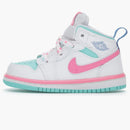 Jordan 1 Mid White Pink Green Soar (td)