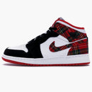 Jordan 1 Mid White Plaid (gs)
