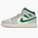 Jordan 1 Mid White Pure Platinum Pine Green (gs)