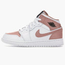 Jordan 1 Mid White Rose Gold (gs)