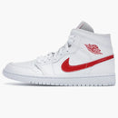 Jordan 1 Mid White University Red (women's)