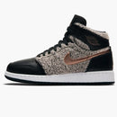 Jordan 1 Retro High Fleece Black Metallic Red Bronze (gs)