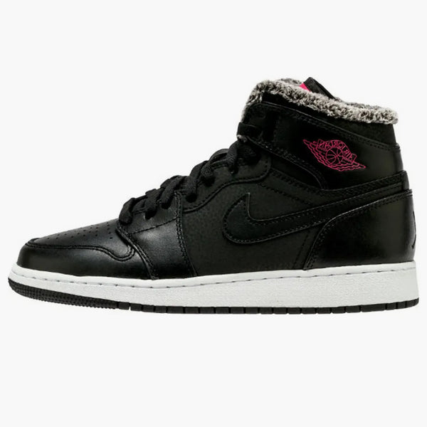Jordan 1 Retro High Fleece Black Pink (gs)
