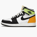 Jordan 1 Retro High White Black Volt University Gold (GS)