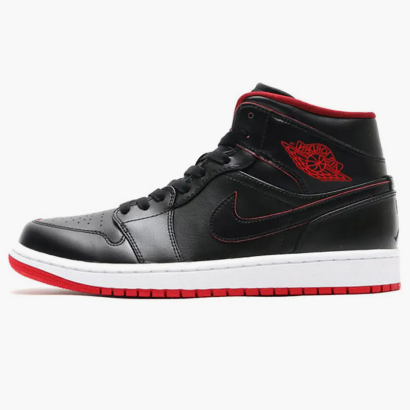 Jordan 1 Retro Mid Black Red White