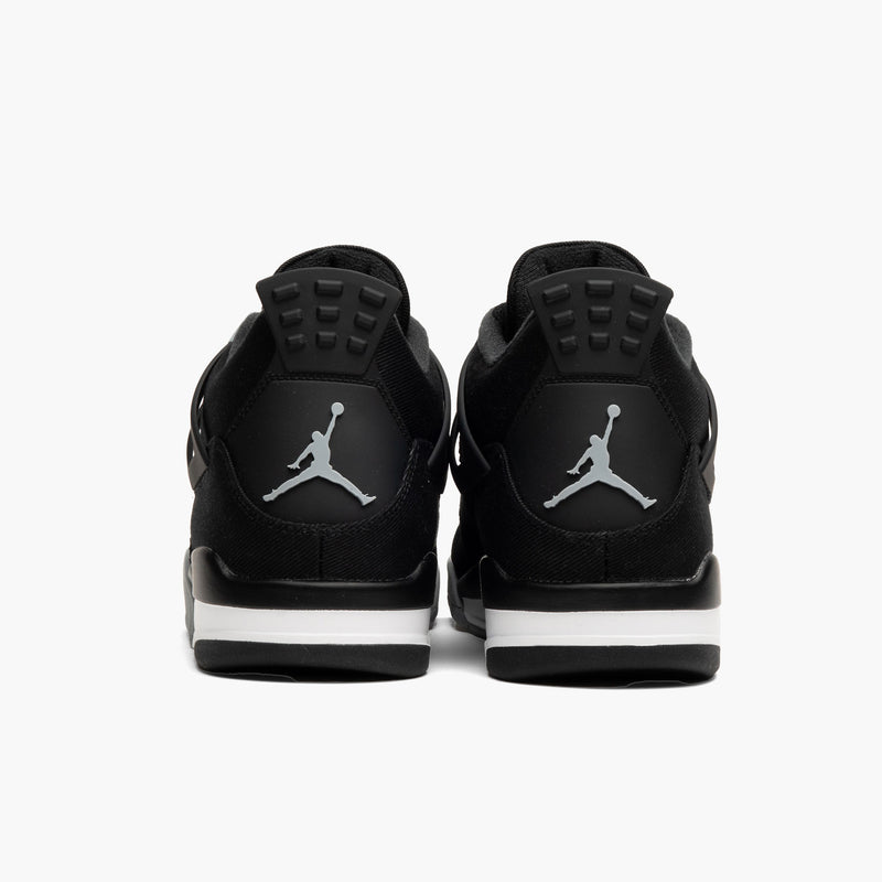 Air Jordan 4 Black Canvas Rückansicht