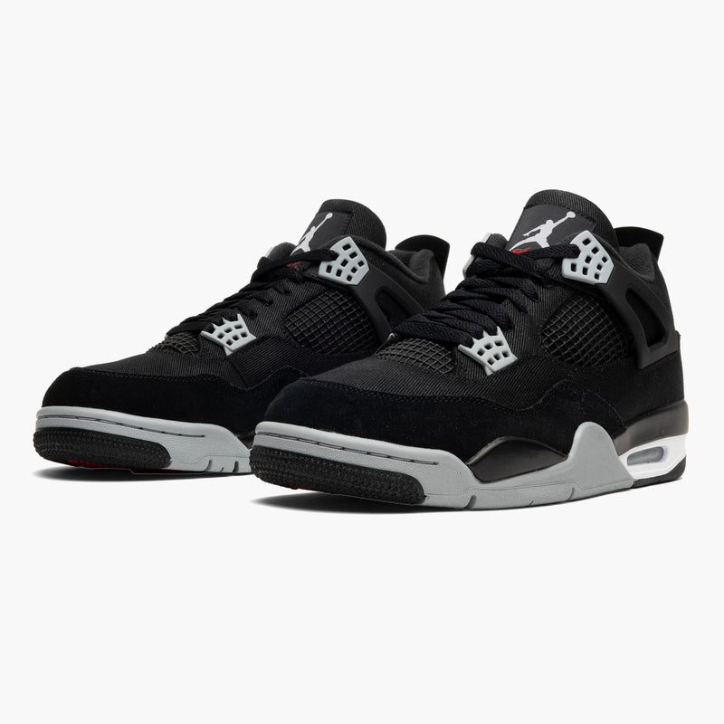 Air Jordan 4 Black Canvas Seitenansicht